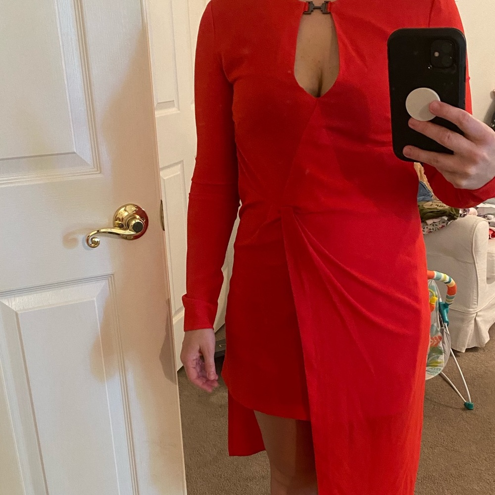 Red Halston Dress